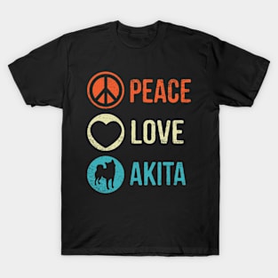 Peace Love Akita T-Shirt